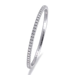 Brillant Tennisarmband flex 2,50ct Weißgold