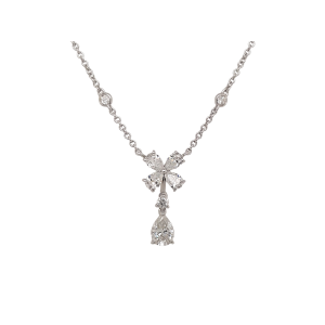 Diamant Collier Fantasie 1,33ct Weißgold
