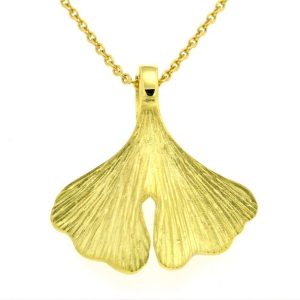 Ginkgo Anhänger Gold (Nr. 10)