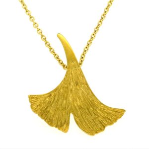 Ginkgo Anhänger Gold (Nr. 40)