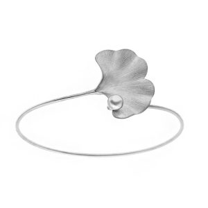 Ginkgo Armreif Sterlingsilber (Nr. OEAR30W)