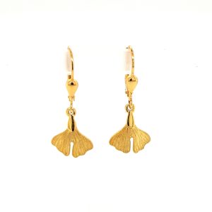 Ginkgo Ohrpendel Gold (Nr. 5-333)