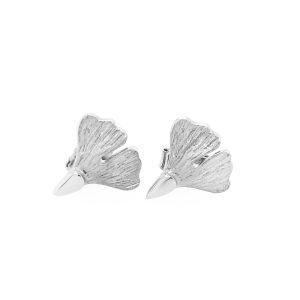 Ginkgo Ohrstecker Sterlingsilber (Nr. 25-925)