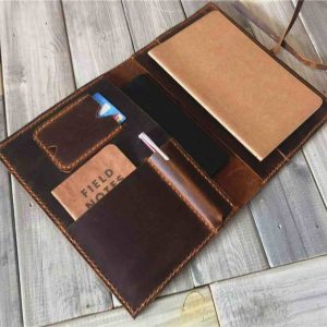 Personalized Refillable A5 Buffalo Leather Notebook Journal