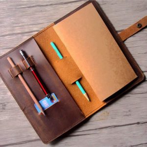 Engraved Refillable Leather Travelers Notebook