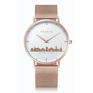 Weimar Uhr rosé 40mm Milanaiseband