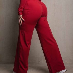 Straight Leg Leggings „Soft Flow“ Rot