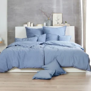Renforcé Bettwäsche | Primera | Stone-Washed Blau 365